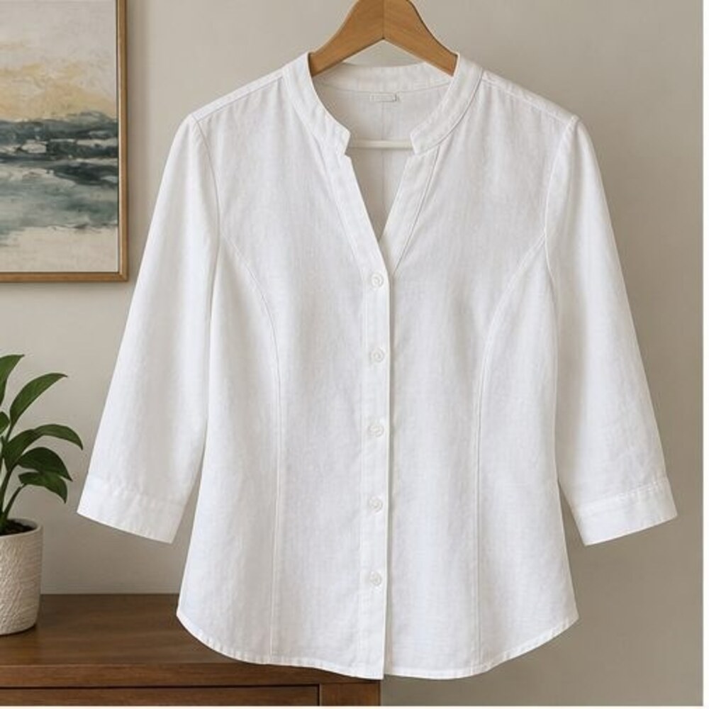 White Pleated Blouse
